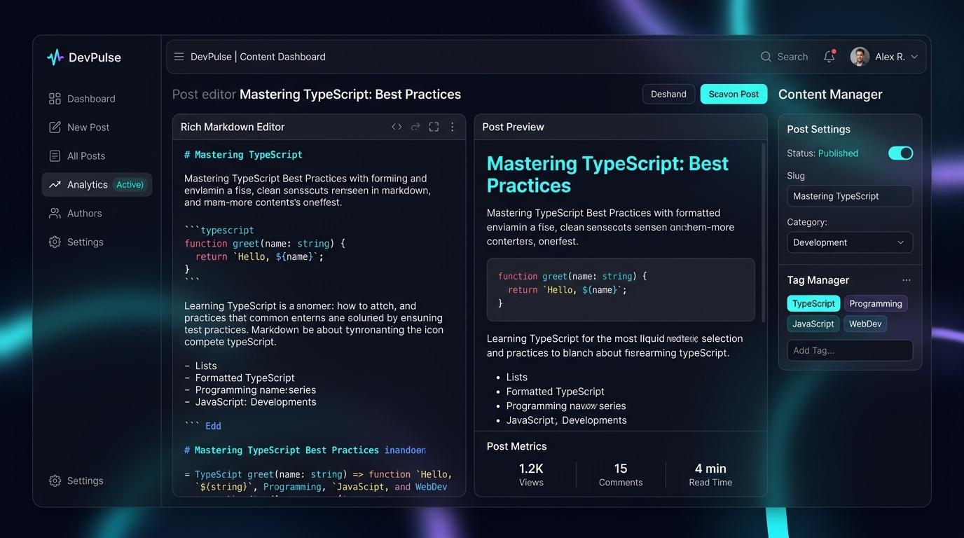 DevPulse Content Studio & Blog CMS
